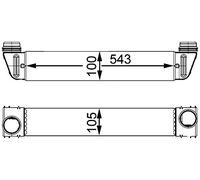 MAHLE CI 79 000S Intercooler Compatible avec BMW 5 Berline E60 5 Touring E61