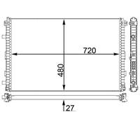 MAHLE CIR 24 000P Radiateur basse température, intercooler pour AUDI