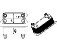 MAHLE CLC 227 000P Refroidisseur d'huile de transmission automatique, entre autres, compatible avec Mercedes Classe C (W204)