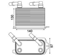 MAHLE CLC 228 000P Radiateur d'huile de boîte automatique pour LAND ROVER
