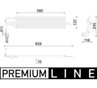 Radiateur d'huile de boîte de vitesses CLC 290 000P MAHLE pour OPEL ASTRA K