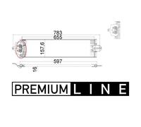Radiateur d'huile de boîte de vitesses CLC 49 000P MAHLE pour PORSCHE VW AUDI