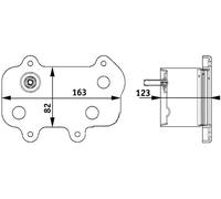 Radiateur d'huile moteur CLC 61 000P MAHLE pour PORSCHE 911 911 Décapotable