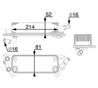 Mahle Original Refroidisseur à huile CLC 77 000P
