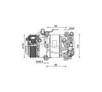 MAHLE Compresseur, climatisation ACP1460000P | Compatible avec: HYUNDAI i10 II