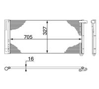 MAHLE Condensateur Climatisation pour Porsche Panamera 970 Ford USA F-450 Super