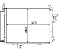 MAHLE Condenseur Climatisation Avec Sécheur Pour Hyundai I10 PA