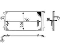 MAHLE Condenseur climatisation Condenseur De Clim AC 659 000S pour AUDI Q7 (4LB)