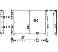 MAHLE CR 1074 000S refroidisseur et liquide de refroidissement