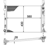 MAHLE CR 1154 000P refroidisseur de liquide de refroidissement