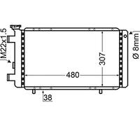 MAHLE CR 143 000S Refroidisseur de moteur compatible avec Renault 18 Variable (135_)