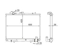MAHLE CR 1608 000S refroidisseur et liquide de refroidissement