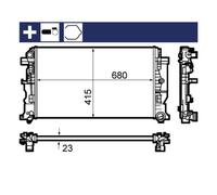 Mahle CR 1710 000S Radiateur Refroidissement Moteur pour Mercedes-Benz B906 VW