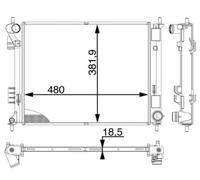MAHLE CR 2018 000P refroidisseur de liquide de refroidissement