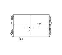MAHLE CR 2054 001S Refroidisseur de moteur compatible avec VW Golf VII (5G1/ BQ1/ BE1/ BE2)