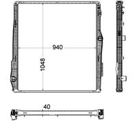 MAHLE CR 2094 000P Radiateur, refroidissement du moteur pour SCANIA