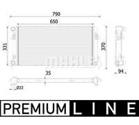 MAHLE CR 2222 000P refroidisseur et liquide de refroidissement