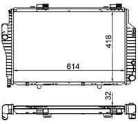 MAHLE CR 307 000S Refroidisseur de liquide de refroidissement BEHR