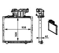 MAHLE CR 701 000P Radiateur, refroidissement du moteur pour MAN,MERCEDES-BENZ