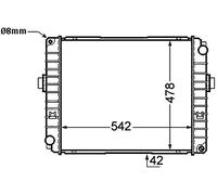 MAHLE CR 757 000P refroidisseur de liquide de refroidissement