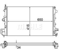MAHLE CR 835 001S refroidisseur et liquide de refroidissement