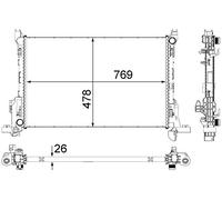 MAHLE CR 84 000P Radiateur du moteur