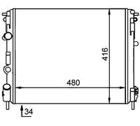 MAHLE CR 92 000S Radiateur du moteur