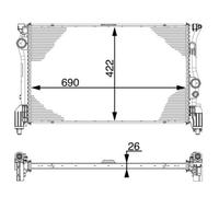 MAHLE CR 931 000P Radiateur, refroidissement du moteur pour MERCEDES-BENZ