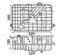 MAHLE CRT 235 000P Réservoir de compensation pour liquide de refroidissement avec couvercle Convient entre autres pour Mercedes