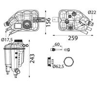 MAHLE CRT 350 000S Vase d'expansion, liquide de refroidissement