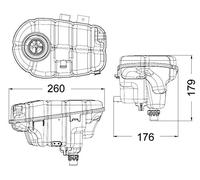 Vase d'expansion, liquide de refroidissement MAHLE CRT 60 000S