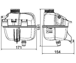 MAHLE CRT 87 001S Réservoir de compensation
