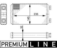 MAHLE Échangeur de chaleur, chauffage intérieur AH138000P
