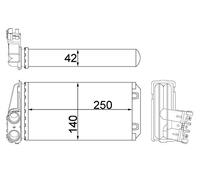 MAHLE Échangeur de chaleur, chauffage intérieur AH186000S