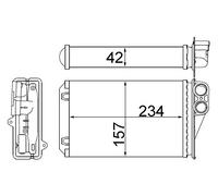 MAHLE Échangeur de chaleur, chauffage intérieur AH248000S Compatible avec: PEUGEOT 207, 207 CC, 207 Kasten/Schrägheck, 207 Stufenheck, 207 SW, 207 SW Kasten/Kombi