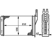 MAHLE Échangeur de chaleur, chauffage intérieur AH74000P