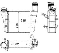 MAHLE Échangeur De Chaleur LLK Pour Audi A4 Avant 2.0 TDI 1.9