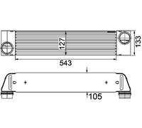 MAHLE Échangeur De Chaleur LLK Pour BMW 7 Série 730 Ld 730D 5 Série Touring 535D