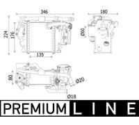 MAHLE Échangeur De Chaleur LLK Pour Mercedes-Benz G-Klasse C-Klasse T-Model