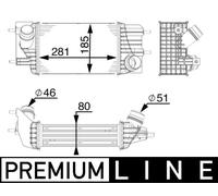 MAHLE Échangeur De Chaleur LLK Radiateur Pour Nissan Juke 1.5 Dci Pulsar Berline