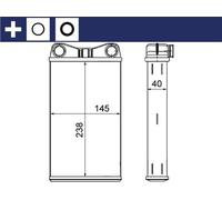 MAHLE Échangeur Radiateur de Chauffage Convient pour Audi A4 2.0 1.6 Seat St