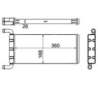 MAHLE Échangeur Radiateur de Chauffage pour Mercedes-Benz Sprinter 35-T Box 313