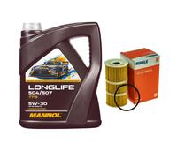 Mahle Filtre 5L mannol Longlife 504/507 5W-30 pour Nissan NP300 Navara Pick-Up