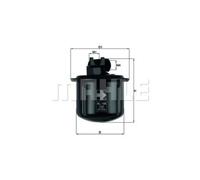 MAHLE Filtre à Carburant de Lignes pour Honda Crx III Civic V Coupé Rover 600