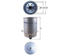 MAHLE Filtre à carburant KC 104 pour VOLVO V70 II (285) 80,0mm 132mm