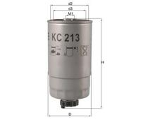 MAHLE Filtre à carburant KC 213 pour ALFA ROMEO 147 (937) 81,0mm 169,2mm