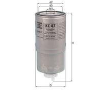 MAHLE Filtre à carburant KC 47 pour BMW 3 Berline (E36) 5 Berline (E34) 81,0mm
