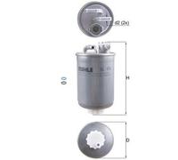 MAHLE Filtre à carburant KL 476D pour VW Sharan I (7M8, 7M9, 7M6) 80,0mm 168,0mm