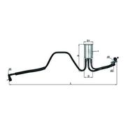 MAHLE Filtre à carburant KL 544 pour CHRYSLER VOYAGER IV (RG, RS) 52,0mm 159,0mm
