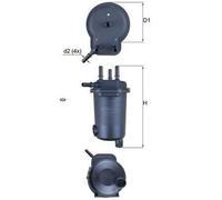 MAHLE Filtre à carburant KL 600D pour RENAULT Clio II 3/5 portes 93,0mm 187,5mm